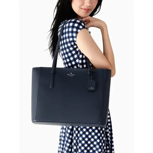 New Kate Spade Schuyler Medium Tote Saffiano Blazer Blue